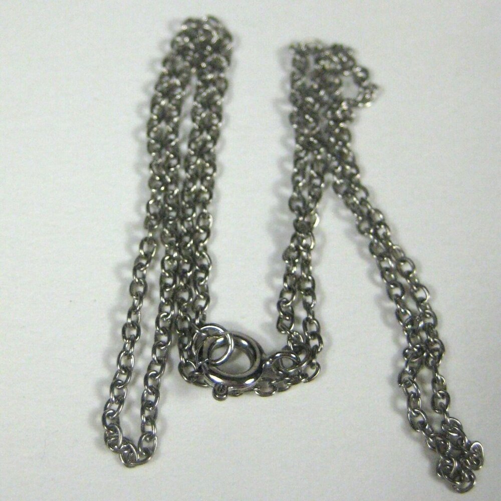 Necklace Chain 15 In Silvertone Delicate Metal Jewelry Unisex Choker Collar